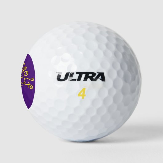 FlowerGolf Geel 1 Golfballen (Logo)