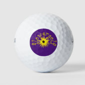 FlowerGolf Geel 1 Golfballen (Voorkant)