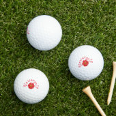 Flowergolf golfballen ROOD BLOEM (Insitu Gras)