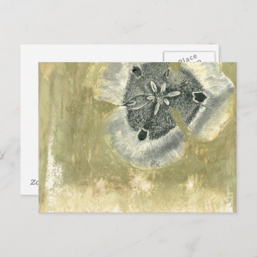 Flowerhead Abstract met gegloeide textuur Briefkaart (Voorkant / Achterkant)