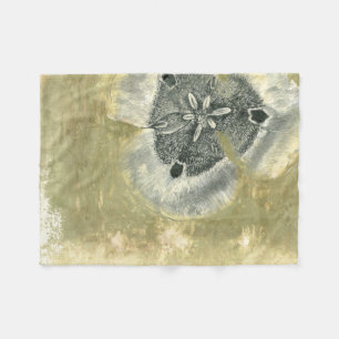 Flowerhead Abstract met gegloeide textuur Fleece Deken