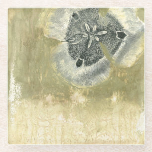 Flowerhead Abstract met gegloeide textuur Glazen Onderzetter