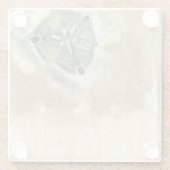 Flowerhead Abstract met gegloeide textuur Glazen Onderzetter (Achterkant)