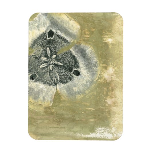 Flowerhead Abstract met gegloeide textuur Magneet (Verticaal)