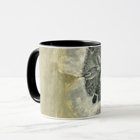 Flowerhead Abstract met gegloeide textuur Mok (Voorkant links)