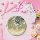 Flowerhead Abstract met gegloeide textuur Papieren Bordje (Feest)