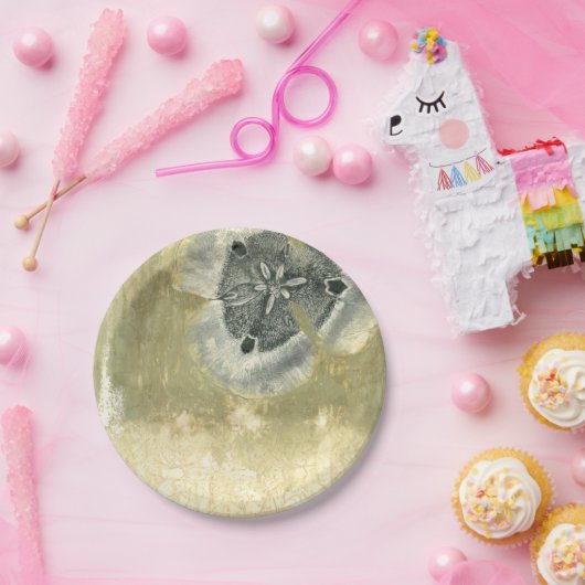 Flowerhead Abstract met gegloeide textuur Papieren Bordje (Feest)