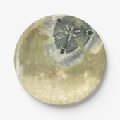 Flowerhead Abstract met gegloeide textuur Papieren Bordje (Voorkant)