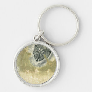 Flowerhead Abstract met gegloeide textuur Sleutelhanger