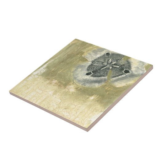 Flowerhead Abstract met gegloeide textuur Tegeltje (Zijkant)