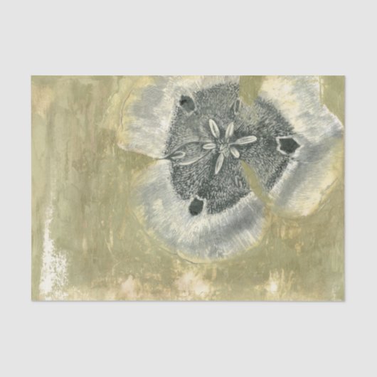 Flowerhead Abstract met gegloeide textuur Tissuepapier (Voorkant)