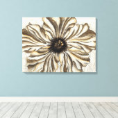Flowerhead Fresco op Tan Background Canvas Afdruk (Insitu (Houten vloer))