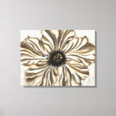 Flowerhead Fresco op Tan Background Canvas Afdruk (Voorkant)
