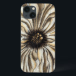 Flowerhead Fresco op Tan Background Case-Mate iPhone Case<br><div class="desc">Een groot bloemhoofd vormt het grootste deel van deze fresco. Het stuk rust op een bruine achtergrond en heeft een zeer bijsterend gevoel. Dit zou een mooie aanvulling zijn op elk huis!</div>