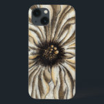 Flowerhead Fresco op Tan Background Case-Mate iPhone Case<br><div class="desc">Een groot bloemhoofd vormt het grootste deel van deze fresco. Het stuk rust op een bruine achtergrond en heeft een zeer bijsterend gevoel. Dit zou een mooie aanvulling zijn op elk huis!</div>