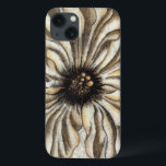 Flowerhead Fresco op Tan Background Case-Mate iPhone Case<br><div class="desc">Een groot bloemhoofd vormt het grootste deel van deze fresco. Het stuk rust op een bruine achtergrond en heeft een zeer bijsterend gevoel. Dit zou een mooie aanvulling zijn op elk huis!</div>