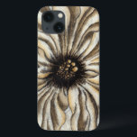 Flowerhead Fresco op Tan Background Case-Mate iPhone Case<br><div class="desc">Een groot bloemhoofd vormt het grootste deel van deze fresco. Het stuk rust op een bruine achtergrond en heeft een zeer bijsterend gevoel. Dit zou een mooie aanvulling zijn op elk huis!</div>