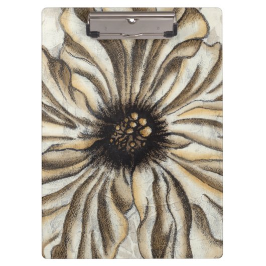 Flowerhead Fresco op Tan Background Klembord (Voorkant)