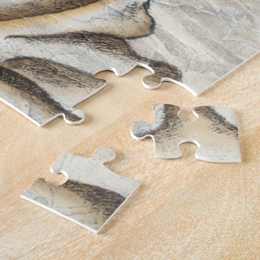 Flowerhead Fresco op Tan Background Legpuzzel (Zijkant)