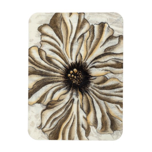Flowerhead Fresco op Tan Background Magneet (Verticaal)