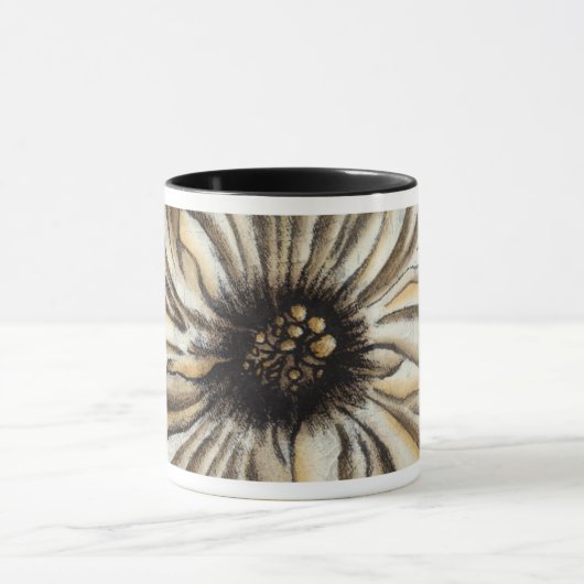 Flowerhead Fresco op Tan Background Mok (Midden)