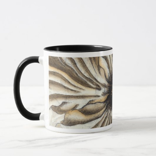 Flowerhead Fresco op Tan Background Mok (Links)