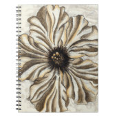 Flowerhead Fresco op Tan Background Notitieboek (Voorkant)