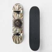 Flowerhead Fresco op Tan Background Persoonlijk Skateboard (Voorkant)