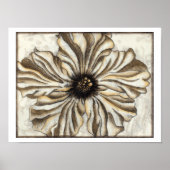 Flowerhead Fresco op Tan Background Poster (Voorkant)