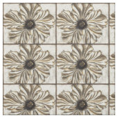 Flowerhead Fresco op Tan Background Stof (Swatch)