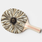 Flowerhead Fresco op Tan Background Tafeltennisbatje (Zijkant)