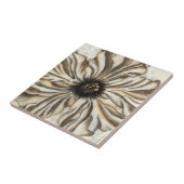 Flowerhead Fresco op Tan Background Tegeltje (Zijkant)