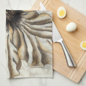 Flowerhead Fresco op Tan Background Theedoek (Quarter Fold)