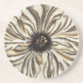 Flowerhead Fresco op Tan Background Zandsteen Onderzetter (Voorkant)