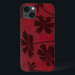 Flowerhead Silhouettes op Crimson Background Case-Mate iPhone Case<br><div class="desc">Drijvende silhouettes worden geplaatst tegen een achtergrond van krimpen in dit hedendaagse botanische schilderij. Het diepe rood van de achtergrond dient als een groot accent voor de in dit stuk afgebeelde bloemschaduwen.</div>