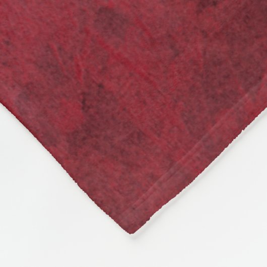 Flowerhead Silhouettes op Crimson Background Fleece Deken (Hoek)