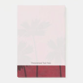 Flowerhead Silhouettes op Crimson Background Post-it® Notes (Voorkant)
