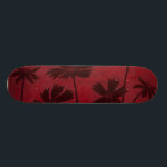 Flowerhead Silhouettes op Crimson Background Skateboard<br><div class="desc">Drijvende silhouettes worden geplaatst tegen een achtergrond van krimpen in dit hedendaagse botanische schilderij. Het diepe rood van de achtergrond dient als een groot accent voor de in dit stuk afgebeelde bloemschaduwen.</div>