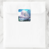 Flowerhorn Cichlid Fish Vierkante Sticker (Tas)