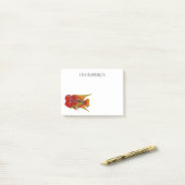 Flowerhorn cichlide vis cartoon illustratie post-it® notes (Op bureau)