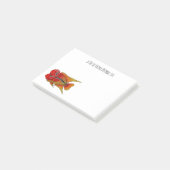 Flowerhorn cichlide vis cartoon illustratie post-it® notes (Schuin)