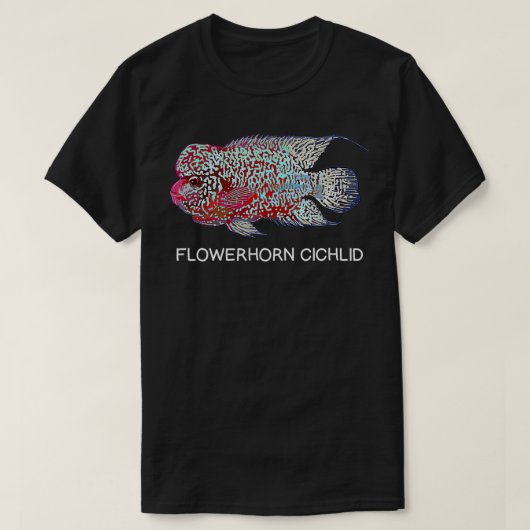 Flowerhorn Cichlids Freshwater Aquarium Fish T-shirt (Design voorkant)