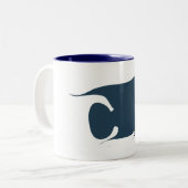 Flowerhorn Coffee Cup Tweekleurige Koffiemok (Voorkant links)
