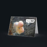 Flowerhorn Fish 70th Birthday Humor Kaart<br><div class="desc">Sluit een bloemetjesvis voor de 70ste verjaardag. Leeftijd kan worden bewerkt.</div>