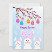 Flowering Branch Easter Party Kaart (Achterkant)