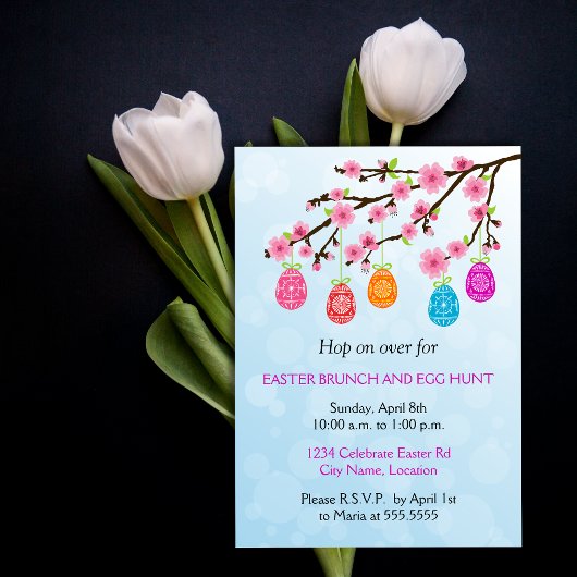 Flowering Branch Easter Party Kaart