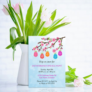 Flowering Branch Easter Party Kaart