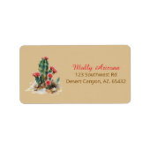 Flowering Cactus Address Label (Voorkant)