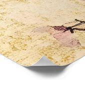 flowering Japanese peach branches and antique text Poster (Hoek)