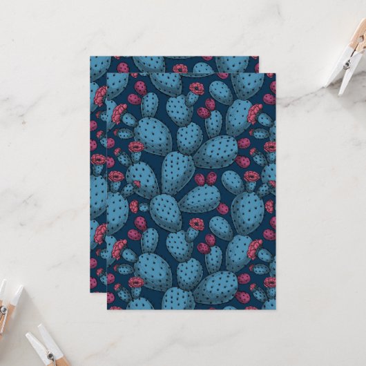 Flowering opuntia (Voorkant / Achterkant in situ)